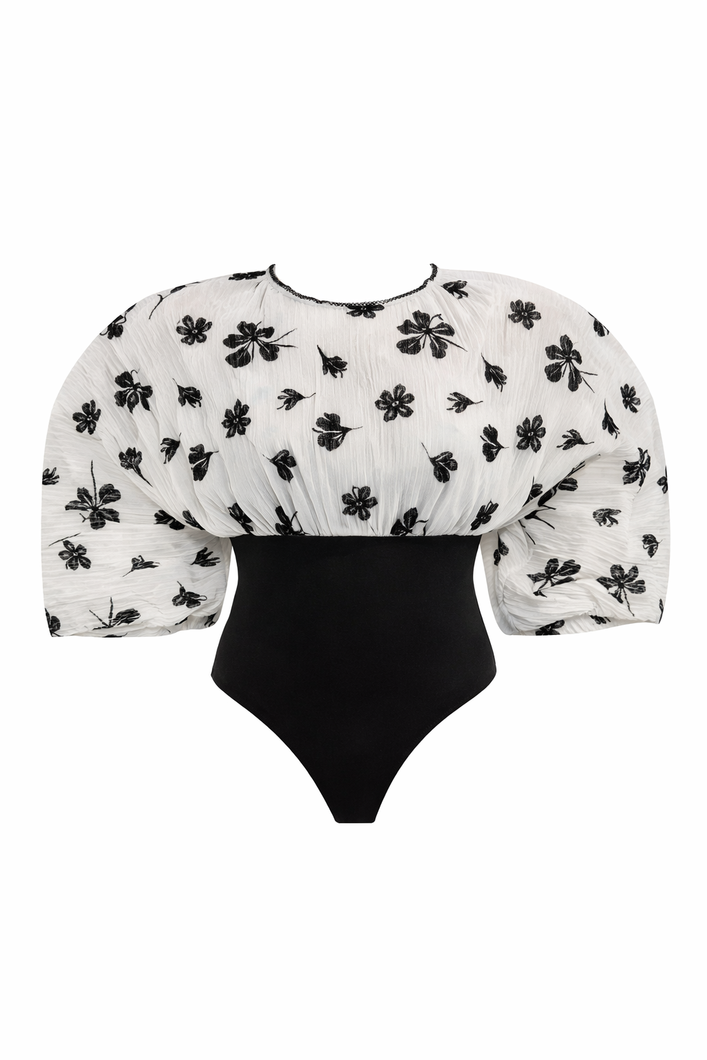 Monochrome Bloom Bodysuit