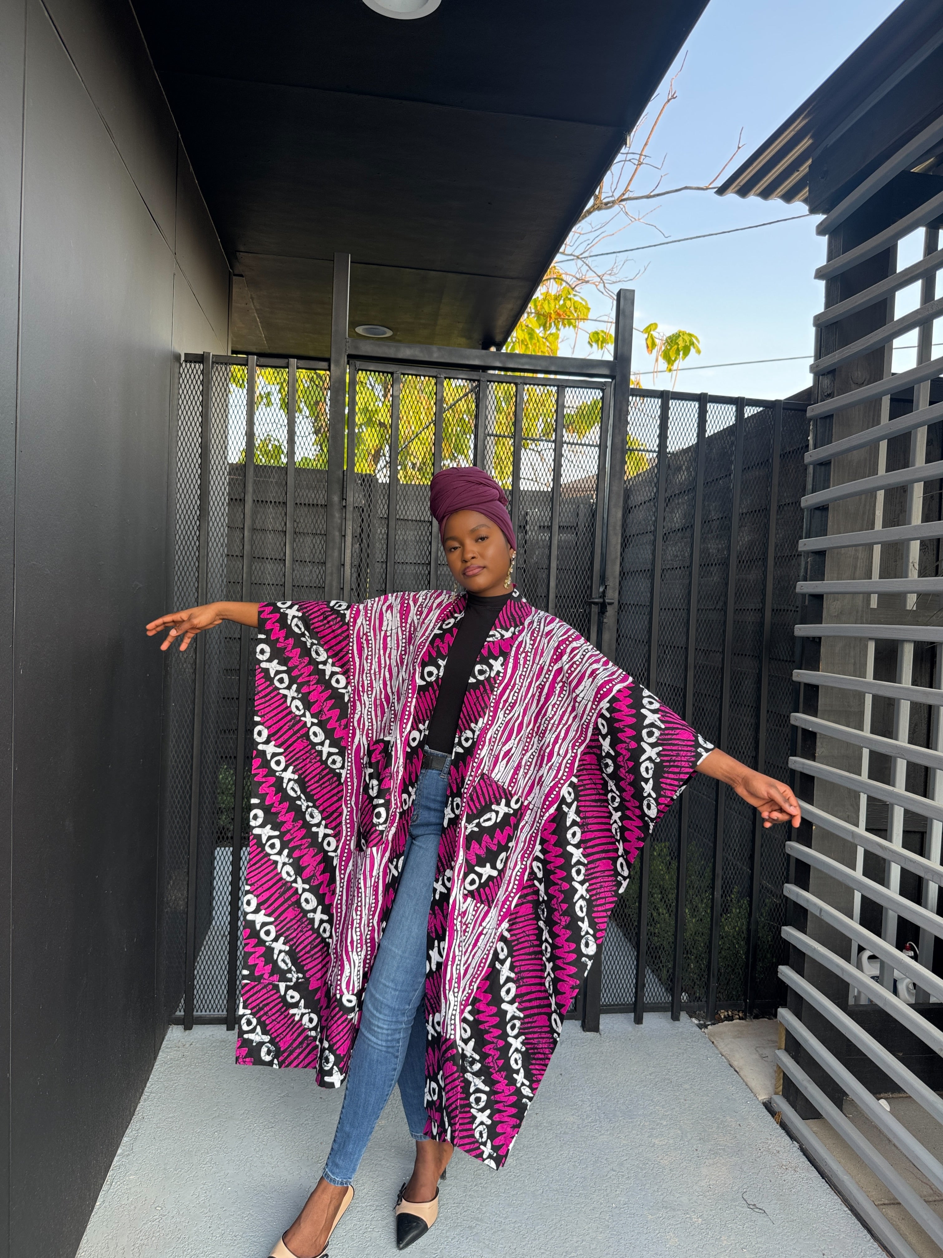 ✽✨スター地紋　モダンな長襦袢✨✽ Finzy Fashion | African Kimono Jackets for Women | Dallas Clothing