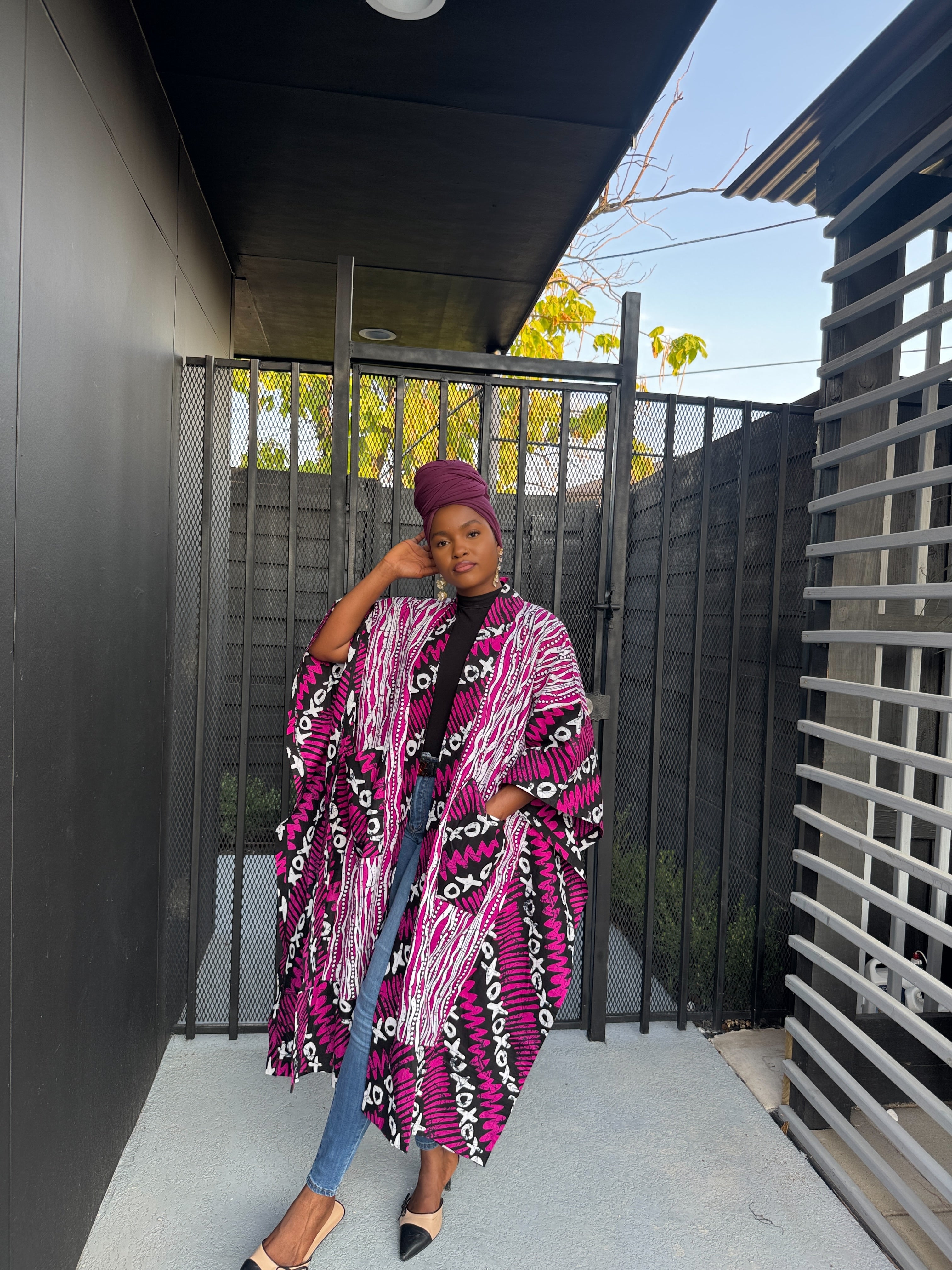 Shalewa Kimono Jacket | Afro-Modern African Fashion – Finzy Fashion