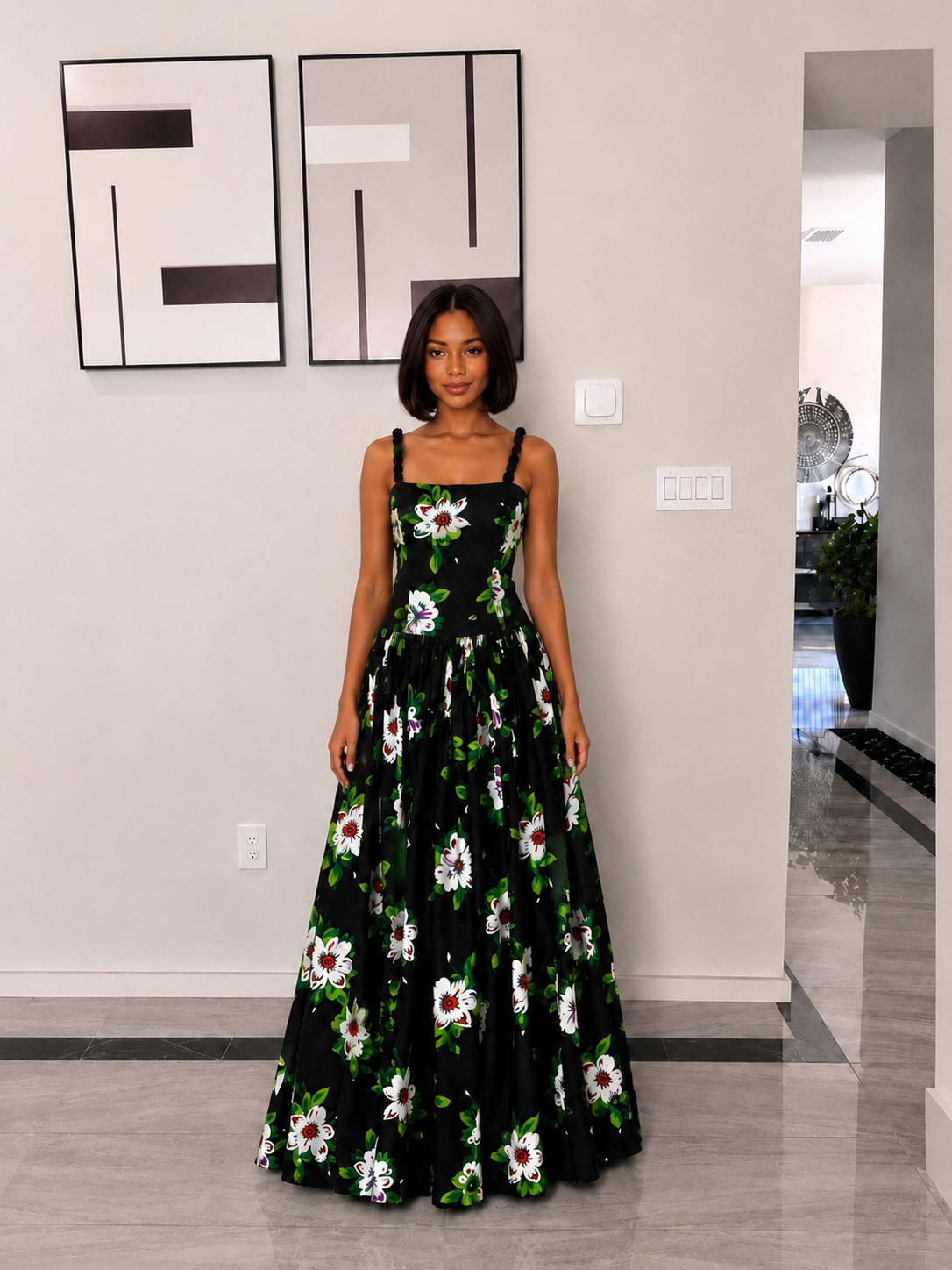 Nadia Floral Maxi Gown