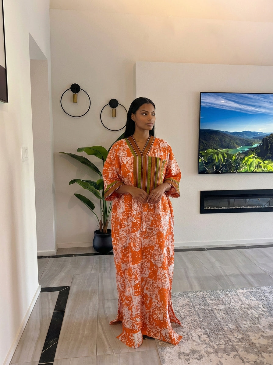 Salmah African bubu dress – Afro-modern ready-to-wear flowing maxi dress for women